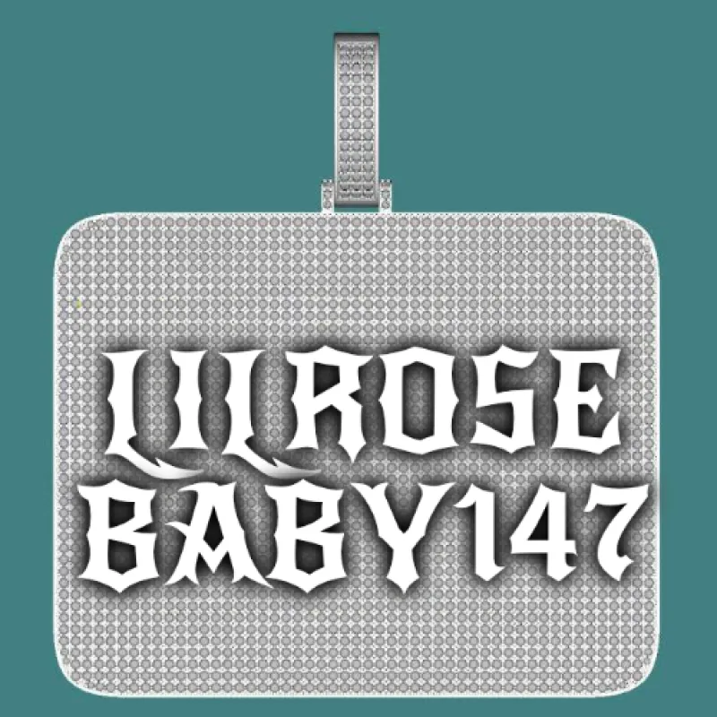 CUSTOM LETTER NECKLACE 3D BIG SQUARE sold by The GUU Shop