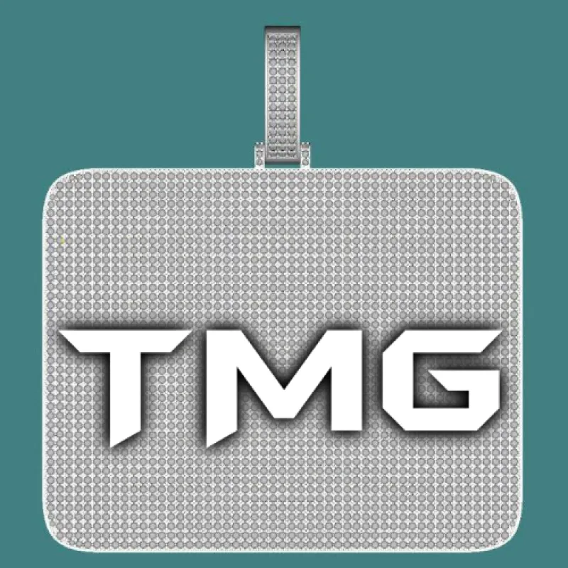 CUSTOM LETTER NECKLACE 3D BIG SQUARE sold by The GUU Shop