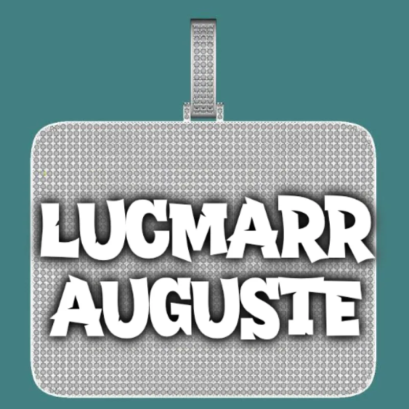 CUSTOM LETTER NECKLACE 3D BIG SQUARE sold by The GUU Shop