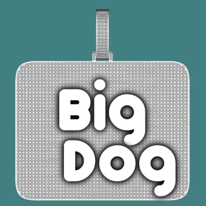 CUSTOM LETTER NECKLACE 3D BIG SQUARE sold by The GUU Shop