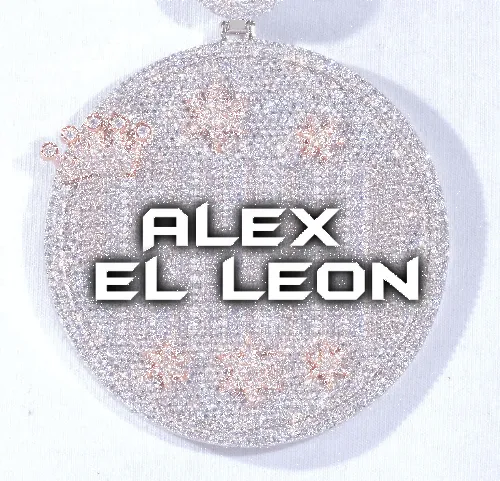 CUSTOM LETTER NECKLACE 3D BIG CROWN DISC sold by The GUU Shop