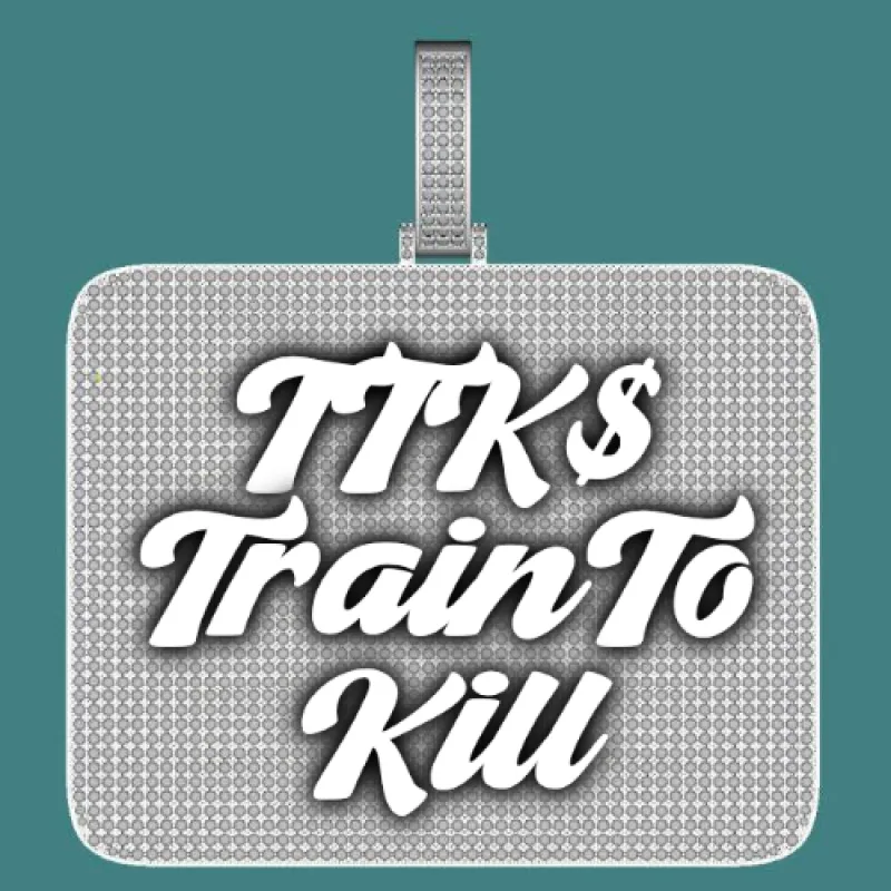 CUSTOM LETTER NECKLACE 3D BIG SQUARE sold by The GUU Shop