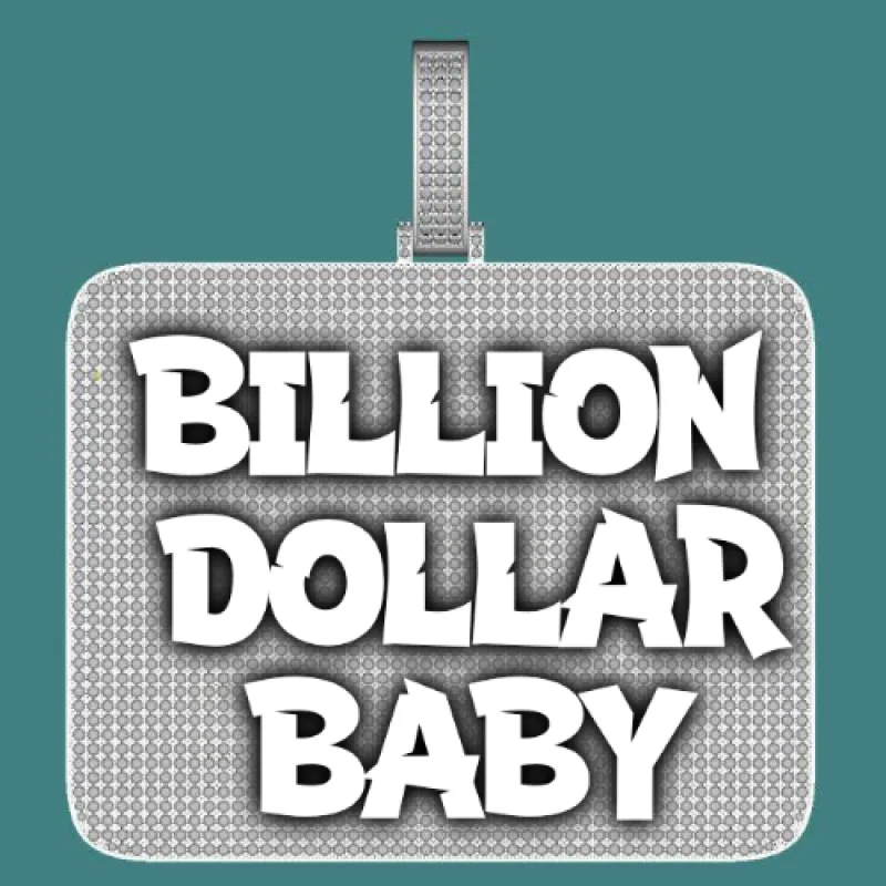 CUSTOM LETTER NECKLACE 3D BIG SQUARE sold by The GUU Shop