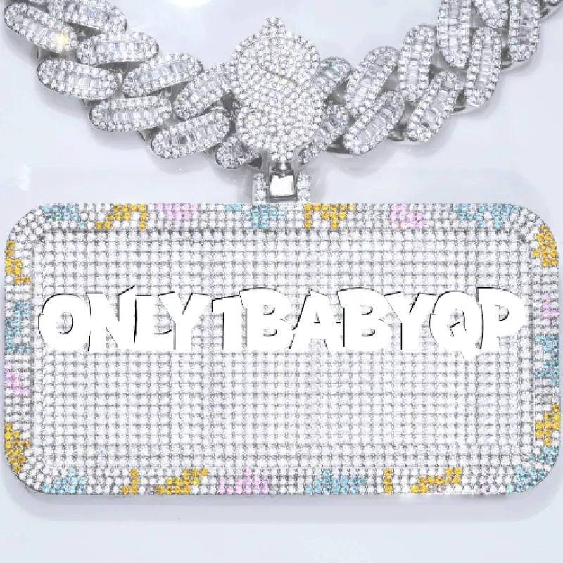 CUSTOM LETTER NECKLACE 3D COLORFUL SQUARE sold by The GUU Shop