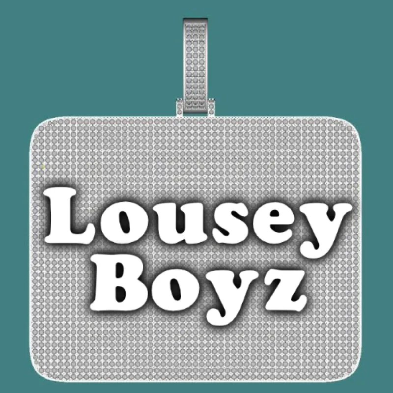 CUSTOM LETTER NECKLACE 3D BIG SQUARE sold by The GUU Shop