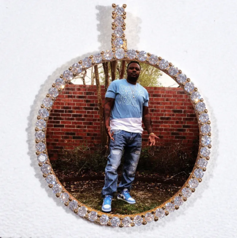 LARGE 3D CIRCLE CUSTOM PICTURE PENDANT sold by The GUU Shop