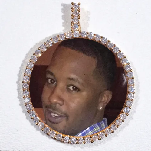 LARGE 3D CIRCLE CUSTOM PICTURE PENDANT sold by The GUU Shop