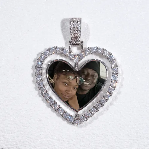 3D Spinning 2-Faced Heart Custom Picture Pendant sold by The GUU Shop