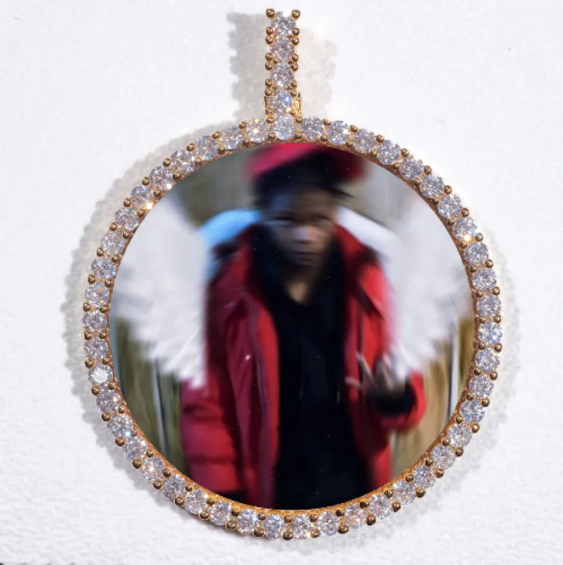 LARGE 3D CIRCLE CUSTOM PICTURE PENDANT sold by The GUU Shop