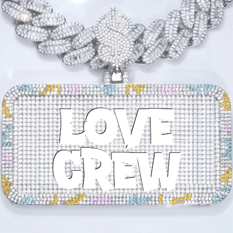 CUSTOM LETTER NECKLACE 3D COLORFUL SQUARE sold by The GUU Shop