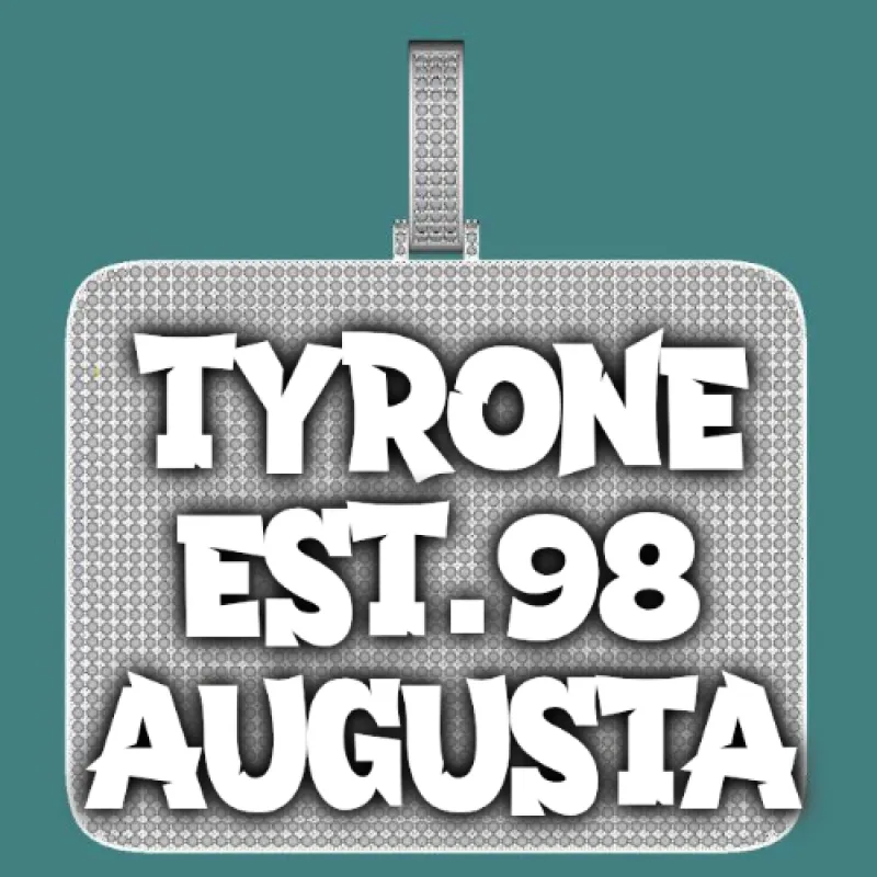 CUSTOM LETTER NECKLACE 3D BIG SQUARE sold by The GUU Shop