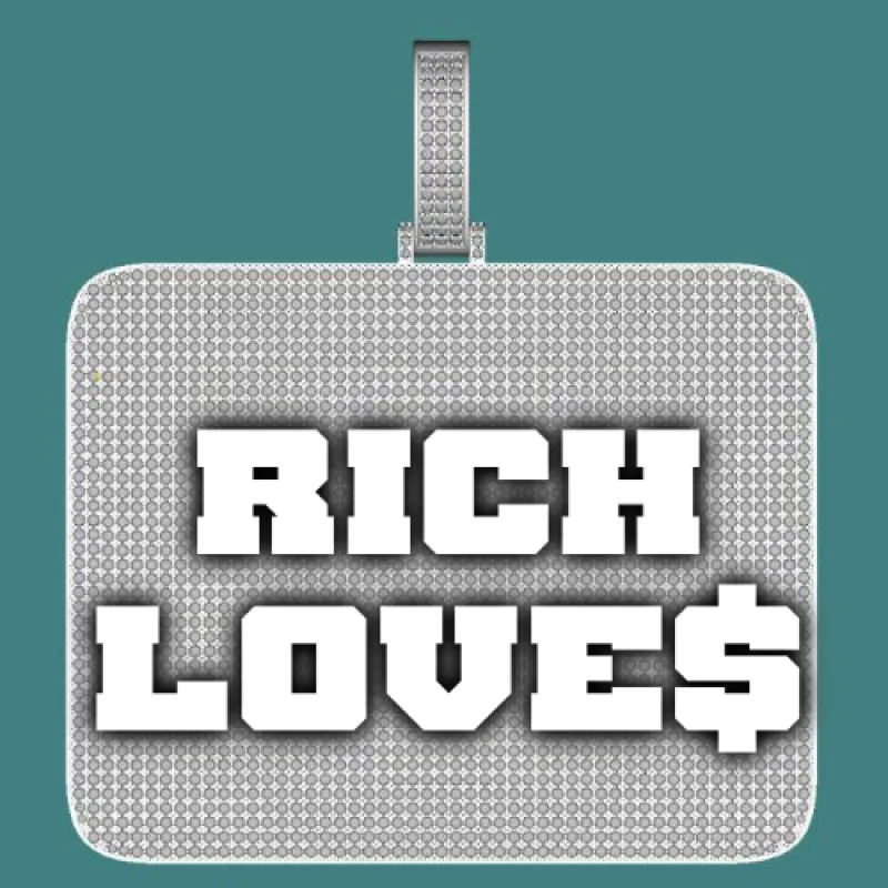 CUSTOM LETTER NECKLACE 3D BIG SQUARE sold by The GUU Shop