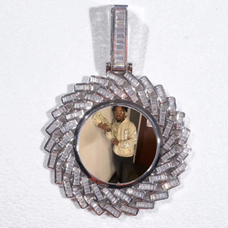Large 3D Baguette Custom Picture Pendant sold by The GUU Shop