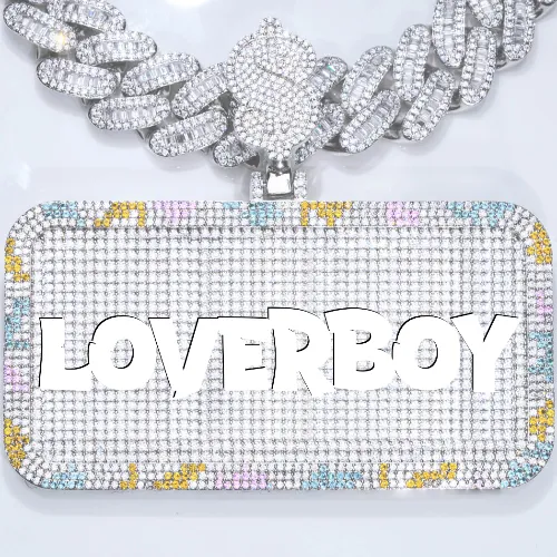 CUSTOM LETTER NECKLACE 3D COLORFUL SQUARE sold by The GUU Shop