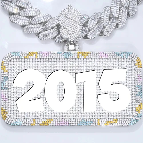 CUSTOM LETTER NECKLACE 3D COLORFUL SQUARE sold by The GUU Shop