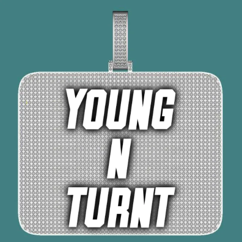 CUSTOM LETTER NECKLACE 3D BIG SQUARE sold by The GUU Shop