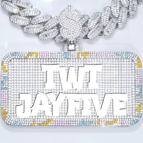 CUSTOM LETTER NECKLACE 3D COLORFUL SQUARE sold by The GUU Shop