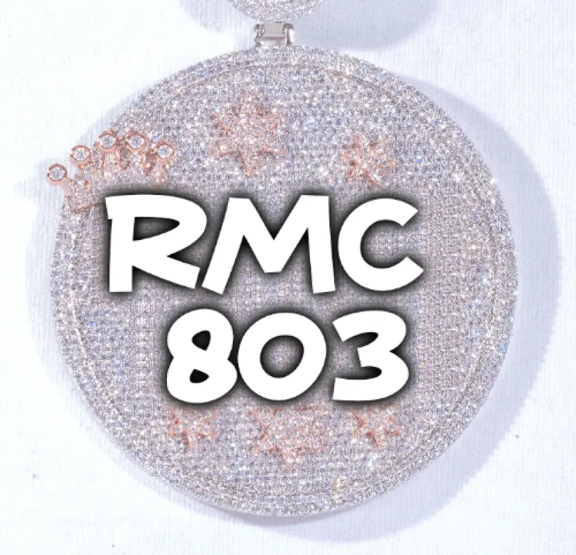 CUSTOM LETTER NECKLACE 3D BIG CROWN DISC sold by The GUU Shop