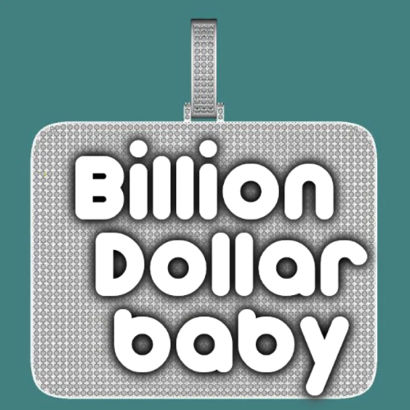 CUSTOM LETTER NECKLACE 3D BIG SQUARE sold by The GUU Shop