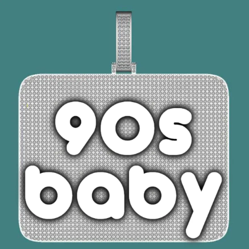 CUSTOM LETTER NECKLACE 3D BIG SQUARE sold by The GUU Shop