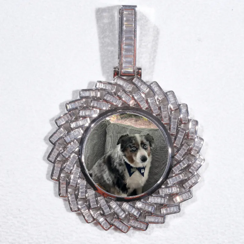 Large 3D Baguette Custom Picture Pendant sold by The GUU Shop