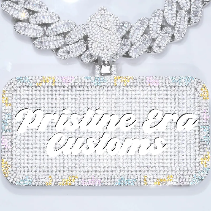 CUSTOM LETTER NECKLACE 3D COLORFUL SQUARE sold by The GUU Shop