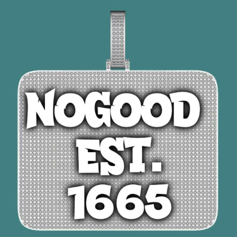 CUSTOM LETTER NECKLACE 3D BIG SQUARE sold by The GUU Shop