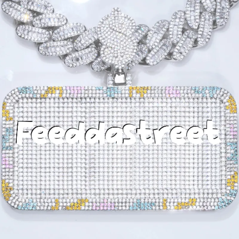 CUSTOM LETTER NECKLACE 3D COLORFUL SQUARE sold by The GUU Shop