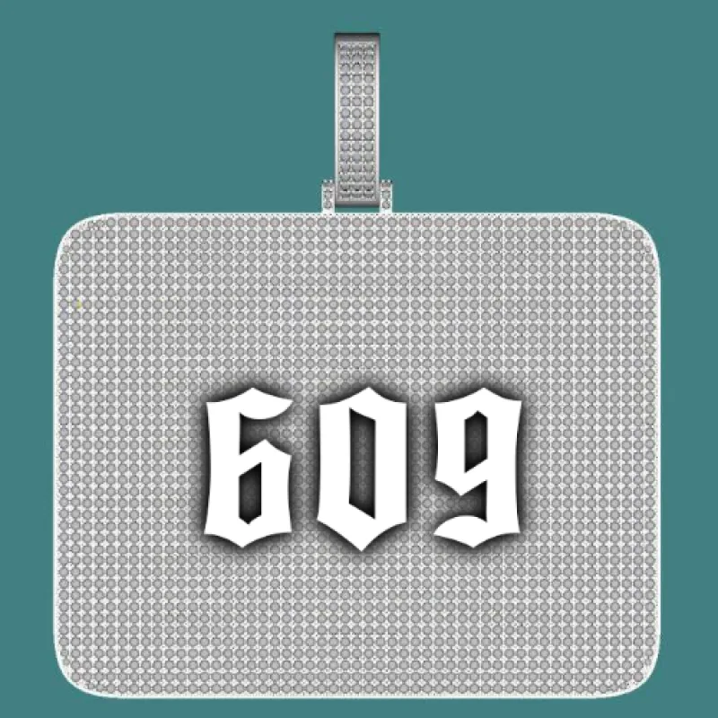 CUSTOM LETTER NECKLACE 3D BIG SQUARE sold by The GUU Shop