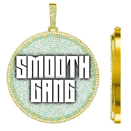 CUSTOM LETTER NECKLACE 3D BIG DISC sold by The GUU Shop