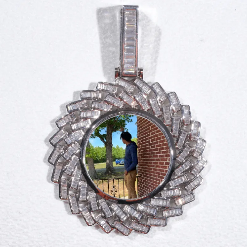 Large 3D Baguette Custom Picture Pendant sold by The GUU Shop