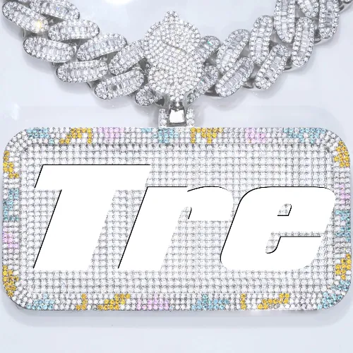 CUSTOM LETTER NECKLACE 3D COLORFUL SQUARE sold by The GUU Shop