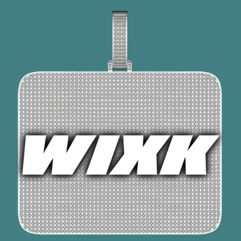 CUSTOM LETTER NECKLACE 3D BIG SQUARE sold by The GUU Shop