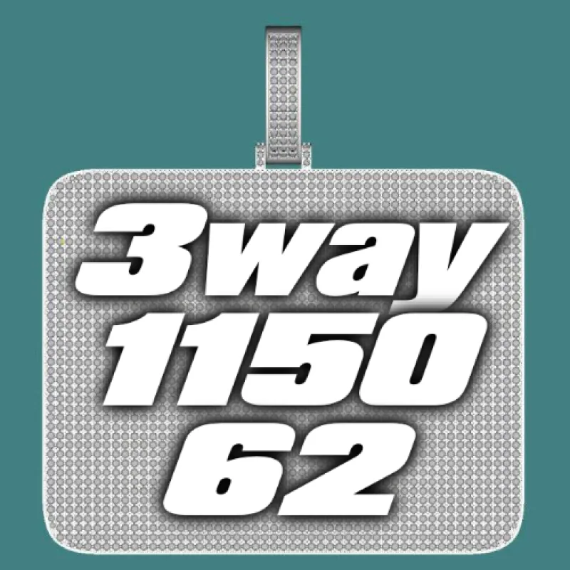 CUSTOM LETTER NECKLACE 3D BIG SQUARE sold by The GUU Shop