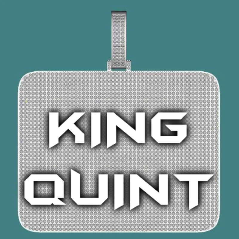 CUSTOM LETTER NECKLACE 3D BIG SQUARE sold by The GUU Shop