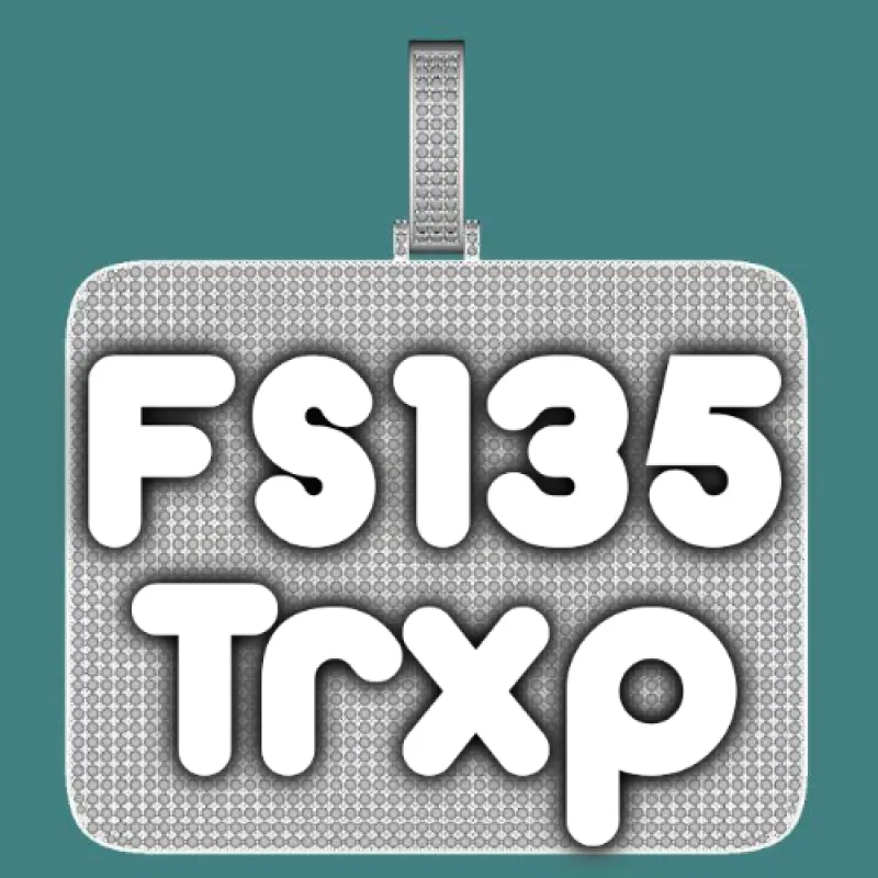 CUSTOM LETTER NECKLACE 3D BIG SQUARE sold by The GUU Shop