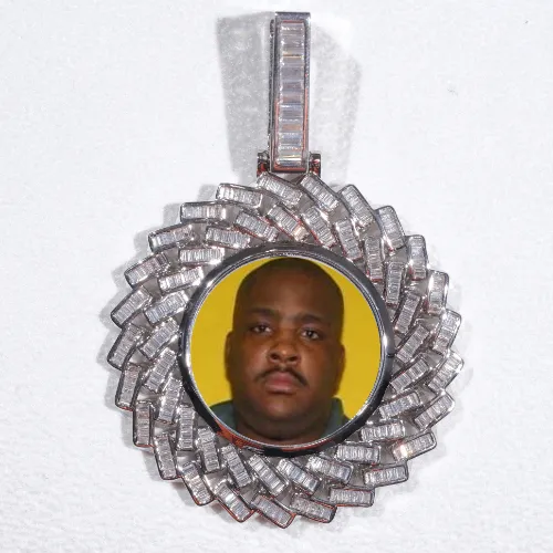 Large 3D Baguette Custom Picture Pendant sold by The GUU Shop