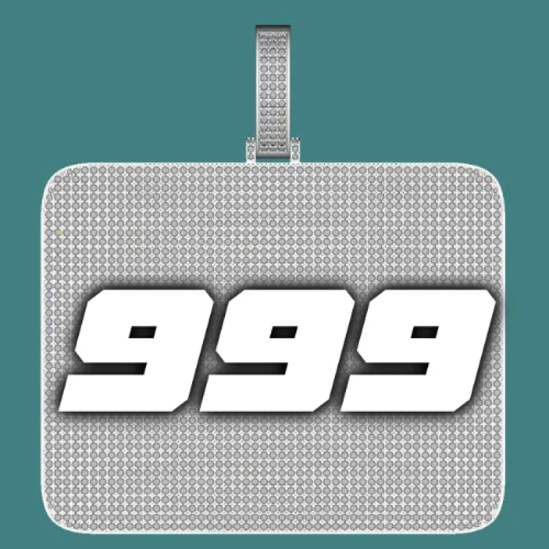 CUSTOM LETTER NECKLACE 3D BIG SQUARE sold by The GUU Shop