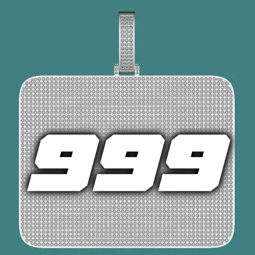 CUSTOM LETTER NECKLACE 3D BIG SQUARE sold by The GUU Shop