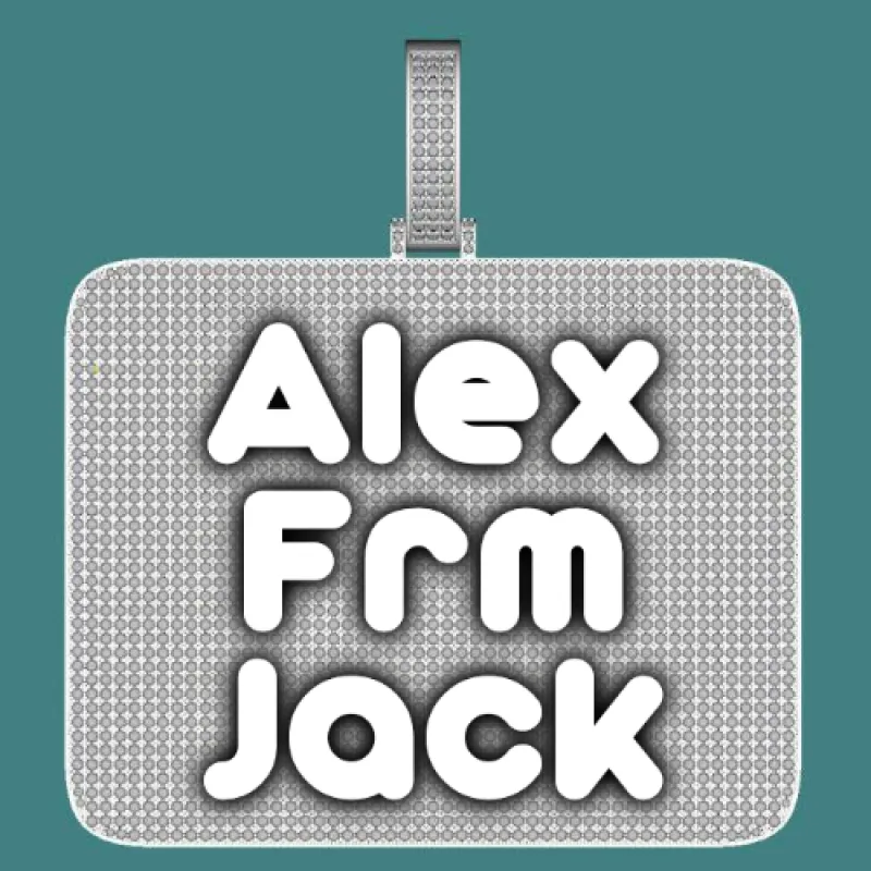 CUSTOM LETTER NECKLACE 3D BIG SQUARE sold by The GUU Shop