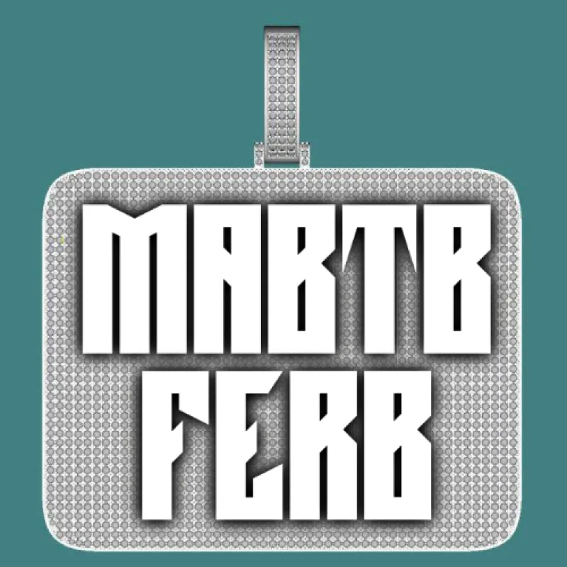 CUSTOM LETTER NECKLACE 3D BIG SQUARE sold by The GUU Shop