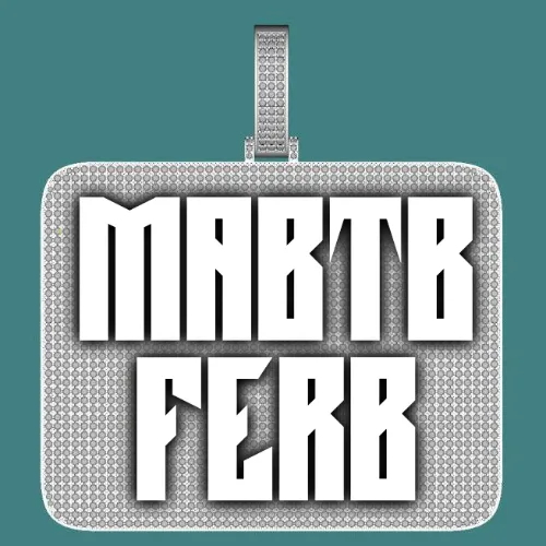 CUSTOM LETTER NECKLACE 3D BIG SQUARE sold by The GUU Shop