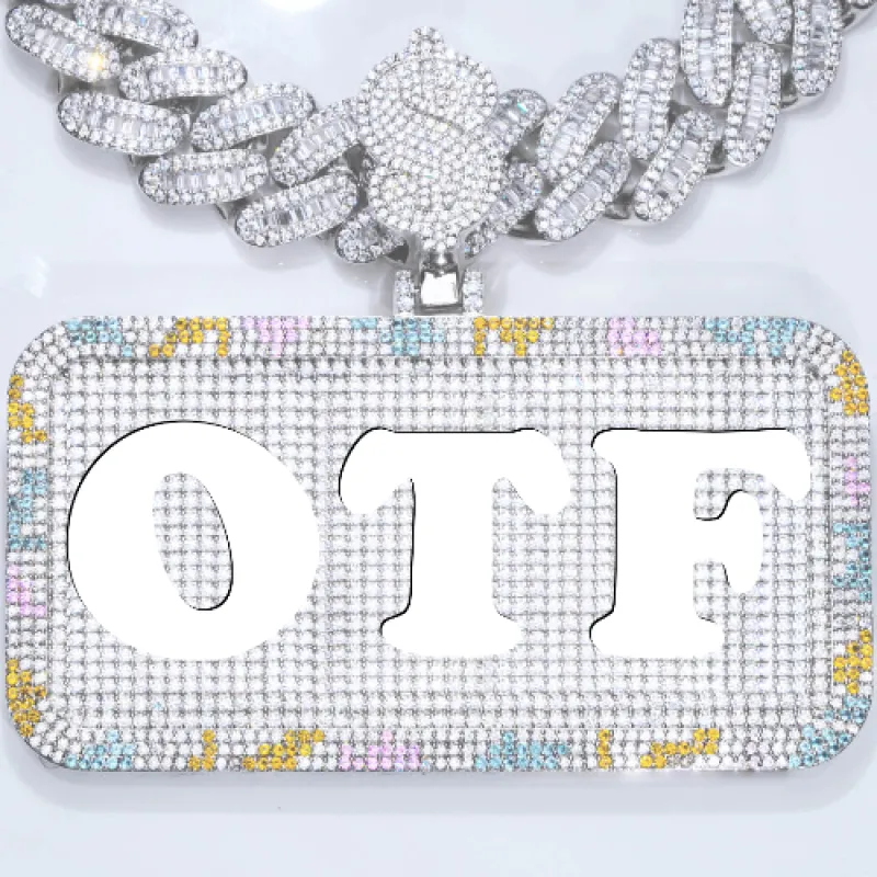 CUSTOM LETTER NECKLACE 3D COLORFUL SQUARE sold by The GUU Shop