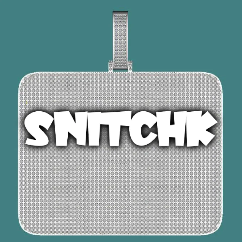 CUSTOM LETTER NECKLACE 3D BIG SQUARE sold by The GUU Shop