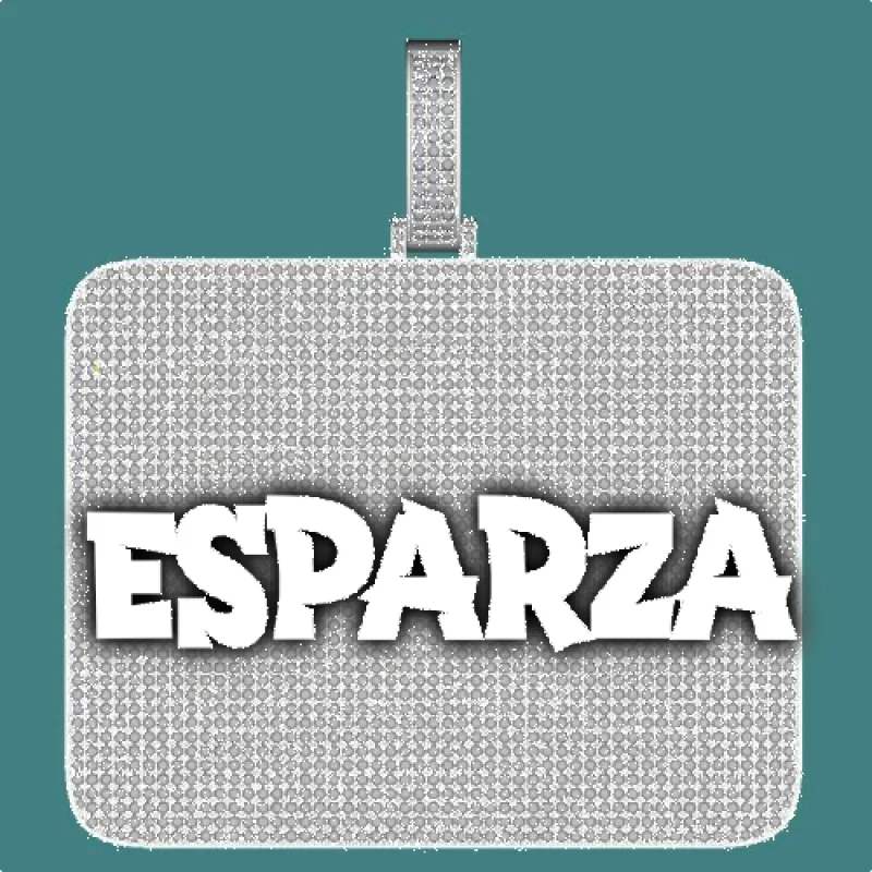 CUSTOM LETTER NECKLACE 3D BIG SQUARE sold by The GUU Shop