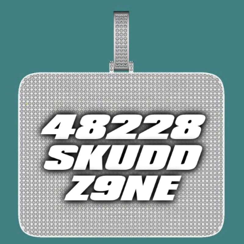 CUSTOM LETTER NECKLACE 3D BIG SQUARE sold by The GUU Shop