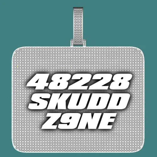 CUSTOM LETTER NECKLACE 3D BIG SQUARE sold by The GUU Shop