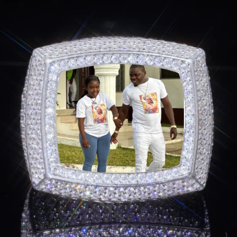 3D CUSTOM PICTURE ICED RING sold by The GUU Shop