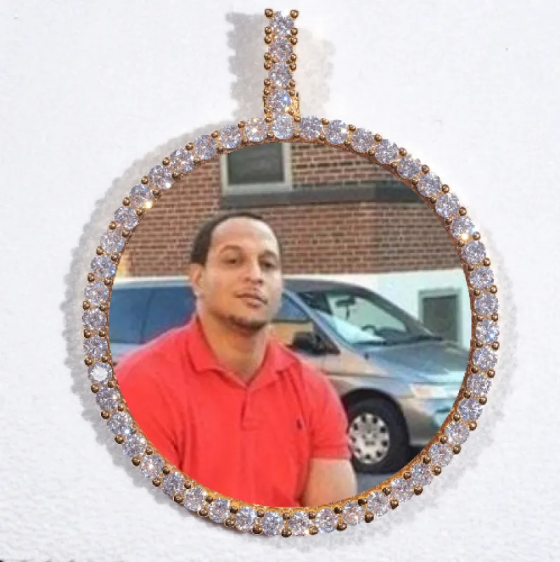 LARGE 3D CIRCLE CUSTOM PICTURE PENDANT sold by The GUU Shop