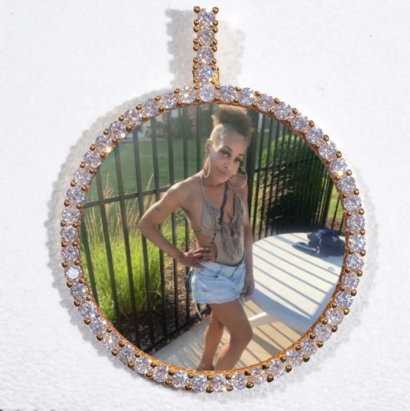 LARGE 3D CIRCLE CUSTOM PICTURE PENDANT sold by The GUU Shop